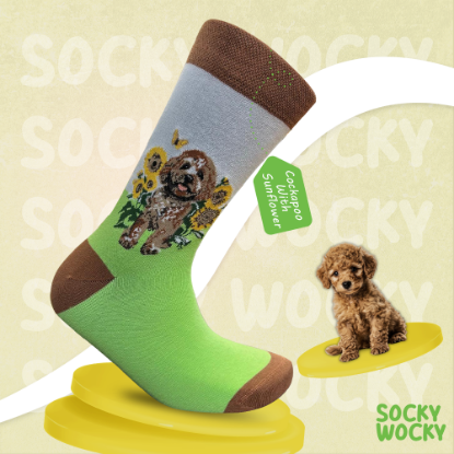 Bild von Cockapoo With Sunflower